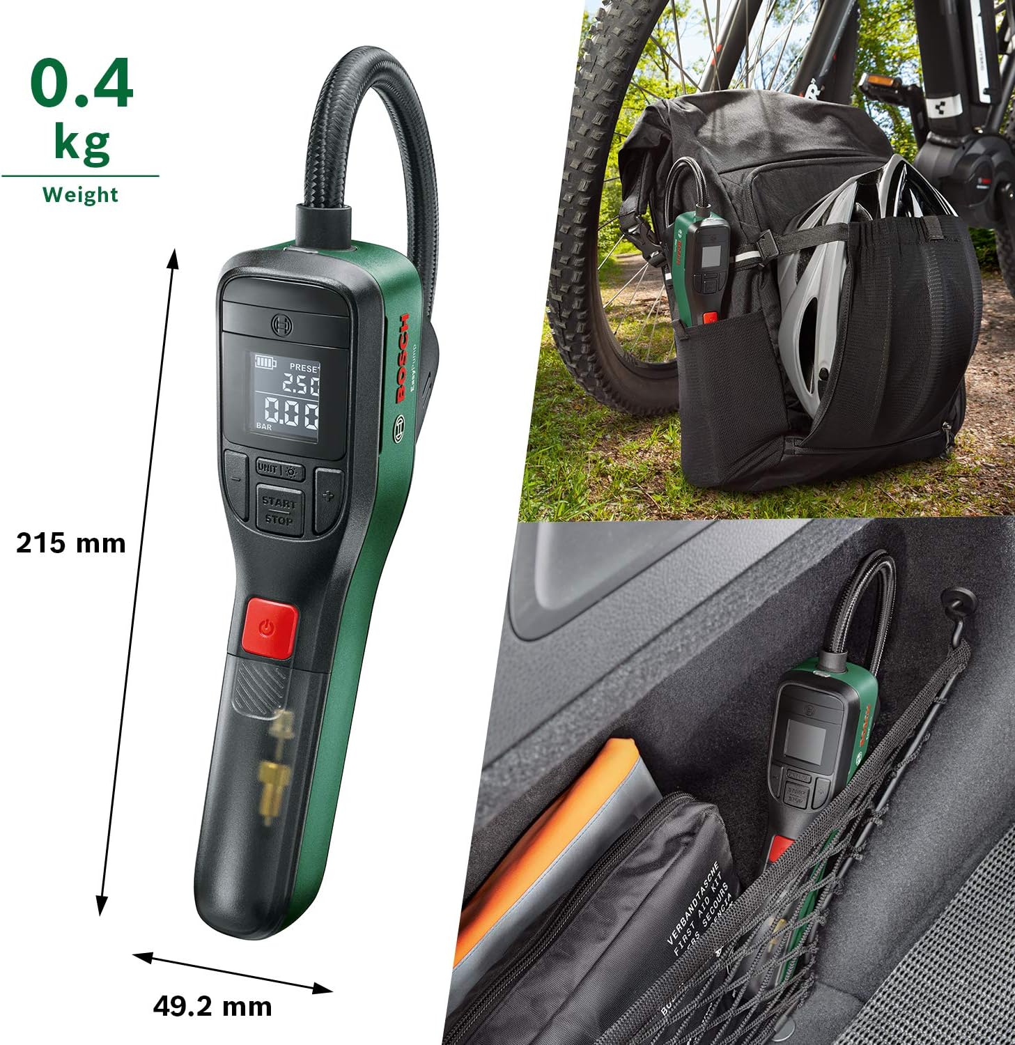 Bosch Mini Compressore Portatile a Batteria BOSCH-1202600 Bosch Mini Compressore Portatile a Batteria BOSCH-1202600